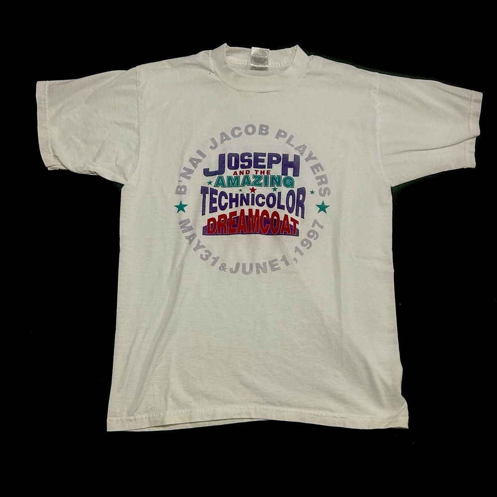 Vintage 1997 Joseph & Amazing Technicolor Dreamcoat T-Shirt Medium B'Nai Jacob